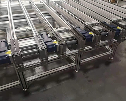 Double speed chain conveyor line